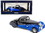 Norev 184696  1937 Peugeot 302 Darl Mat Coupe Dark Blue and Blue 1/18 Diecast Model Car