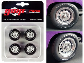 GMP 18861  Muscle Car Rally Wheels and Tires Set of 4 pieces from "1970 Dodge Coronet Super Bee" 1/18
