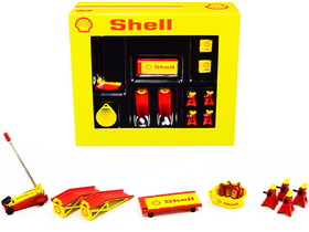 GMP 18950  Shop Tool Set of 6 pieces "Shell Oil" 1/18 Diecast Replica
