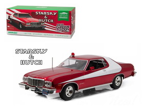 Greenlight 19023  1976 Ford Gran Torino "Starsky and Hutch" Red Chrome Edition (TV Series 1975-79) 1/18 Diecast Model Car