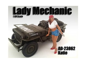 American Diorama 23862  Lady Mechanic Katie Figure For 1:18 Scale Models