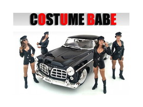 American Diorama 23869-23870-23871-23872  "Costume Babes" 4 Piece Figure Set For 1:18 Scale Models