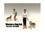American Diorama 23890  Woman and Dog 2 Piece Figure Set For 1:18 Scale Models