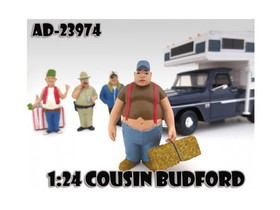 American Diorama 23974  Cousin Budford "Trailer Park" Figure For 1:24 Scale Diecast Model Cars