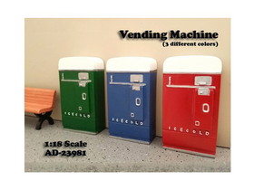 American Diorama 23981G  1 Piece Vending Machine Accessory Diorama Green For 1:18 Scale Models