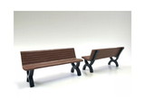American Diorama 23982  Bench Accessory 2 Piece Set for 1/18 Scale Models