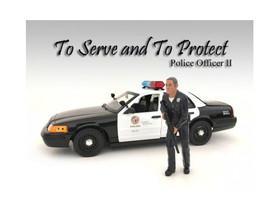 American Diorama 24032  Police Officer II Figurine for 1/24 Scale Models