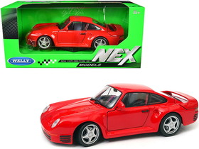 Welly 24076r  Porsche 959 Red with Silver Wheels "NEX Models" 1/24 Diecast Model Car