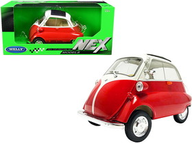 Welly 24096rd  BMW Isetta Red and White "NEX Models" 1/18 Diecast Model Car