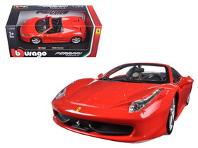 Bburago 26017R  Ferrari 458 Spider Red 1/24 Diecast Model Car