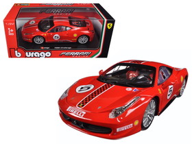 Bburago 26302  Ferrari 458 Challenge #5 Red 1/24 Diecast Model Car