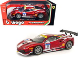 Bburago 26308  Ferrari 488 Challenge #11 Candy Red with White Stripes 