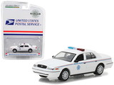 Greenlight 29891  2010 Ford Crown Victoria United States Postal Service (USPS) Police White 1/64 Diecast Model Car