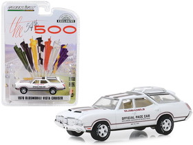 Greenlight 30049  1970 Oldsmobile Vista Cruiser White "54th Annual Indianapolis 500 Mile Race" Oldsmobile Official Pace Car "Hobby Exclusive" 1/64 Diecast Model Car