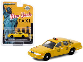 Greenlight 30206  1994 Ford Crown Victoria Yellow "NYC Taxi" (New York City) "Hobby Exclusive" 1/64 Diecast Model Car
