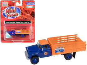 Classic Metal Works 30578  1955 Chevrolet Stakebed Truck "Union 76" Blue and Orange 1/87 (HO) Scale Model