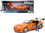 Jada 30738  Toyota Supra Orange Metallic with Brian Diecast Figurine "Fast & Furious" Movie 1/24 Diecast Model Car