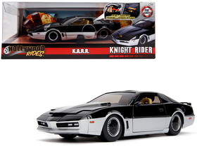 Jada 31115  K.A.R.R. Black and Silver with Light "Knight Rider" (1982) TV Series "Hollywood Rides" Series 1/24 Diecast Model Car