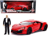Jada 31140  Lykan Hypersport Red with Lights and Dom Figurine 