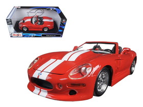 Maisto 31142r  Shelby Series 1 Red with White Stripes 1/18 Diecast Model Car