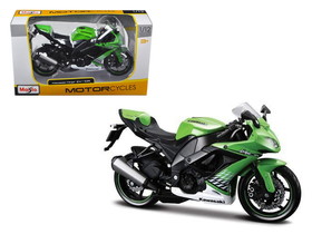 Maisto 2010 Kawasaki Ninja ZX-10R Green 1/12 Diecast Motorcycle Model