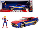 Jada 31193  1973 Ford Mustang Mach 1 with Captain Marvel Diecast Figurine 
