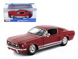 Maisto 1967 Ford Mustang GT Red 1/24 Diecast Model Car