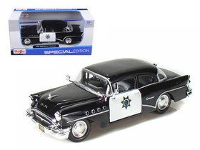 Maisto 31295pol  1955 Buick Century Police Car Black and White 1/26 Diecast Model Car