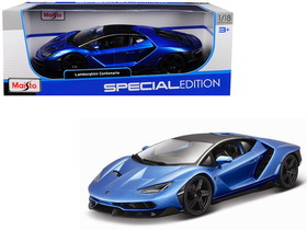 Maisto Lamborghini Centenario Blue Metallic with Black Top 1/18 Diecast Model Car