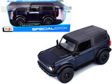 Maisto 31456bl  2021 Ford Bronco Wildtrak Dark Blue Metallic with Dark Gray Top 