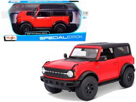 Maisto 31456r  2021 Ford Bronco Wildtrak Red with Black Top "Special Edition" 1/18 Diecast Model Car