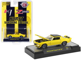 M2 31500-HS10  1970 Chevrolet Camaro Z/28 RS "Hurst Sunshine Special" Yellow with Black Stripes Limited Edition to 6050 pieces Worldwide 1/64 Diecast Model Car