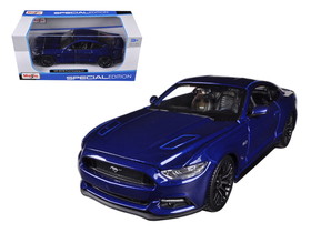 Maisto 2015 Ford Mustang GT 5.0 Blue Metallic 1/24 Diecast Car Model