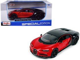 Maisto 31524r  Bugatti Chiron Sport "16" Red and Black "Special Edition" 1/24 Diecast Model Car
