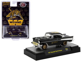 M2 1957 Chevrolet Bel Air Gasser Black Weiand Hobby Exclusive Limited Edition to 3600 pieces Worldwide 1/64 Diecast Model Car