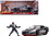 Jada 31750  2008 Dodge Viper SRT10 Dark Gray with Venom Diecast Figurine "Spider-Man" "Marvel" Series 1/24 Diecast Model Car