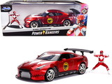 Jada 31908  2009 Nissan GT-R (R35) Candy Red and Red Ranger Diecast Figurine 