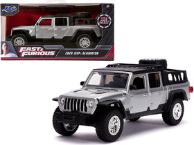 Jada 32031  2020 Jeep Gladiator Pickup Truck Silver with Black Top "Fast & Furious" Movie 1/32 Diecast Model Car