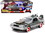 Jada 32166  DeLorean Brushed Metal Time Machine with Lights "Back to the Future Part III" (1990) Movie "Hollywood Rides" Series 1/24 Diecast Model Car