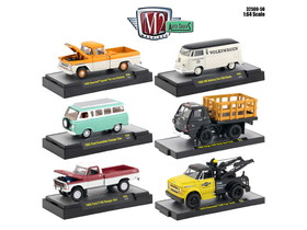 M2 32500-50  Auto Thentics 6 Piece Set Release 50 IN DISPLAY CASES 1/64 Diecast Model Cars