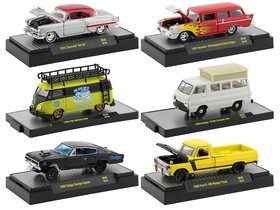 M2 32500-59  "Auto Shows" 6 piece Set Release 59 IN DISPLAY CASES 1/64 Diecast Model Cars