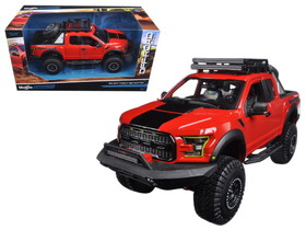 Maisto 2017 Ford F-150 Raptor Pickup Truck Red Off Road Kings 1/24 Diecast Model Car