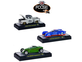 M2 32600-CF03  Chip Foose Release 3, 3 Cars Set WITH CASES 1/64 Diecast Model Cars