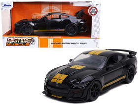 Jada 32661  2020 Ford Mustang Shelby GT500 Black with Gold Stripes "Bigtime Muscle" 1/24 Diecast Model Car