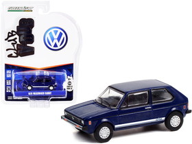 Greenlight 36030C  1979 Volkswagen Rabbit Tarpon Blue with White Stripes "Club Vee V-Dub" Series 13 1/64 Diecast Model Car