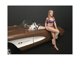 American Diorama 38171  July Bikini Calendar Girl Figurine for 1/18 Scale Models