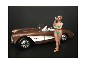 American Diorama 38172  August Bikini Calendar Girl Figurine for 1/18 Scale Models