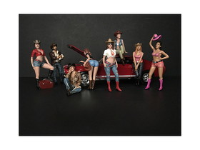 American Diorama 38201-38202-38203-38204-38205-38206-38207-38208  "The Western Style" 8 piece Figurine Set for 1/18 Scale Models