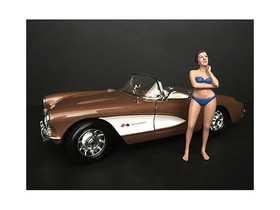 American Diorama 38276  December Bikini Calendar Girl Figurine for 1/24 Scale Models
