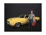 American Diorama 38280  Mechanic Sam with Tool Box Figurine for 1/24 Scale Models